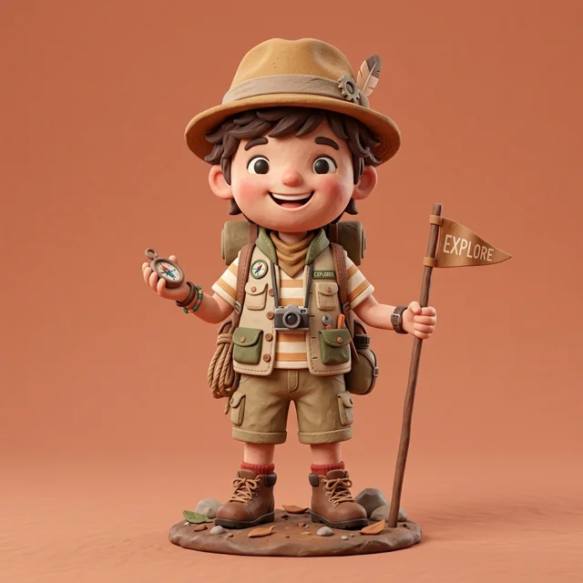 Child explorer character